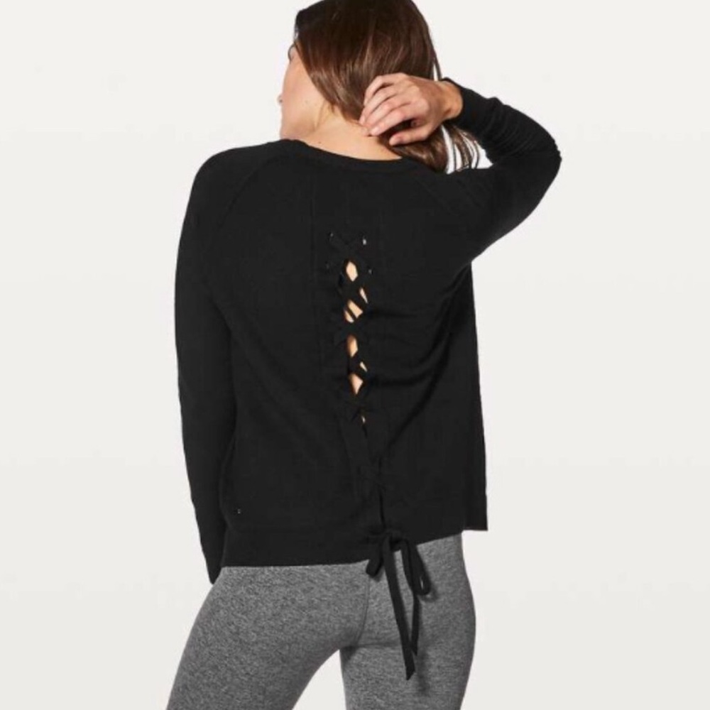 Lululemon Tie Back Wool Knit Sweater Size 6 | Tied To You Sweater